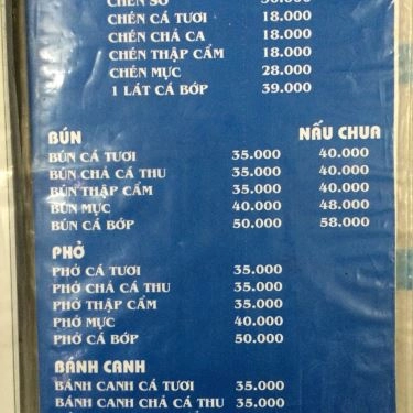 Thực đơn- Quán Ăn Đất Phan - Đặc Sản Phan Thiết