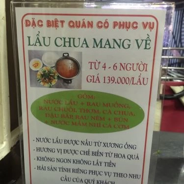 Thực đơn- Quán Ăn Đất Phan - Đặc Sản Phan Thiết
