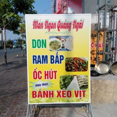 Thực đơn- Quán Ăn Đặc Sản Quảng Ngãi - Bánh Xèo, Ram Bắp & Ốc Hút