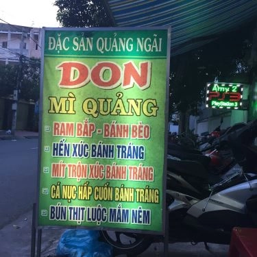 Thực đơn- Quán Ăn Don Quảng Ngãi - Hàn Thuyên
