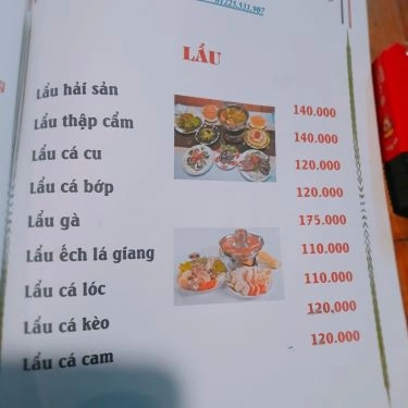 Thực đơn- Quán Ăn Đại Hỷ Quán - Gà & Hải Sản Tự Chọn