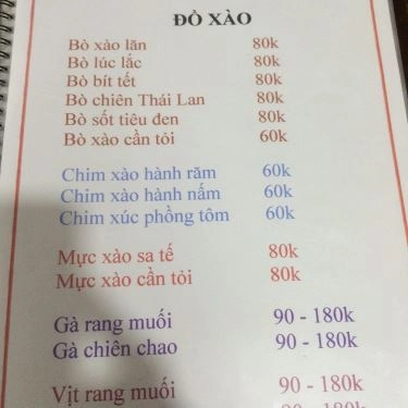 Tổng hợp- Quán Ăn Đại Lộc - Lẩu Nướng & Các Món Nhậu