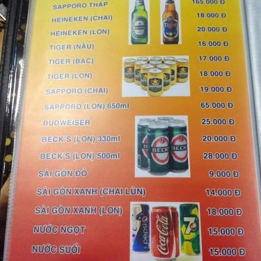 Thực đơn- Quán Ăn Dê 27 - Phố Nướng