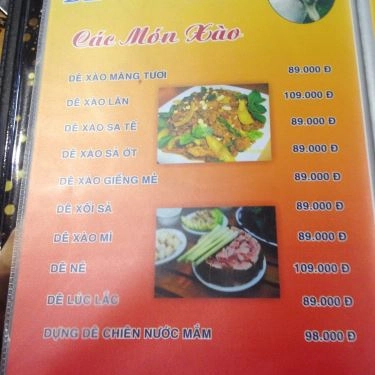 Thực đơn- Quán Ăn Dê 27 - Phố Nướng