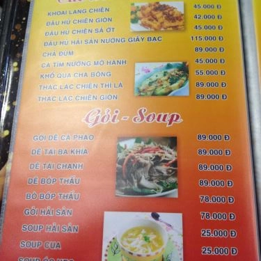 Thực đơn- Quán Ăn Dê 27 - Phố Nướng