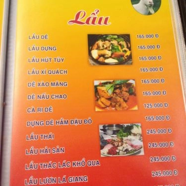 Thực đơn- Quán Ăn Dê 27 - Phố Nướng