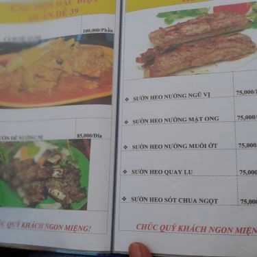Thực đơn- Quán Ăn Dê 39