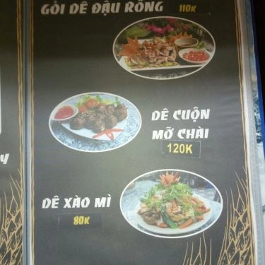 Thực đơn- Quán Ăn Dê Đệ Nhất