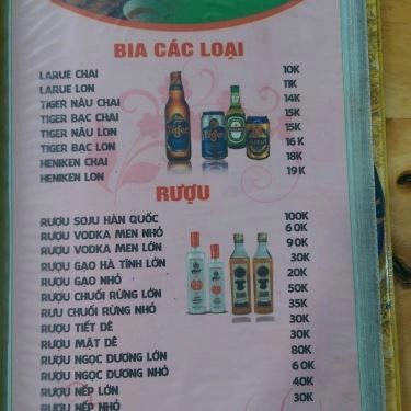 Thực đơn- Quán Ăn Dê Hùng - Đặc Sản Dê Hương Sơn