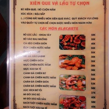 Thực đơn- Quán Ăn Đệ Nhất Panda BBQ