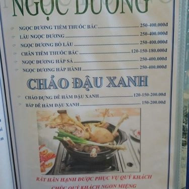Thực đơn- Quán Ăn Dê Núi Vĩnh Lộc
