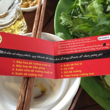 Thực đơn- Quán Ăn Lẩu Dê SOS - Trần Não