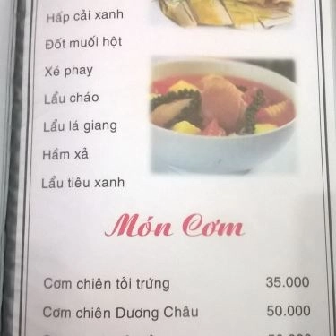 Thực đơn- Quán Ăn Dê Vàng H39 - Nhậu Bình Dân