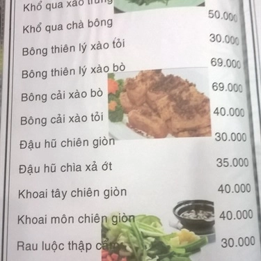 Thực đơn- Quán Ăn Dê Vàng H39 - Nhậu Bình Dân