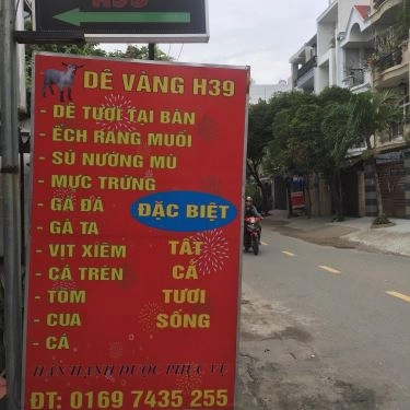 Thực đơn- Quán Ăn Dê Vàng H39 - Nhậu Bình Dân