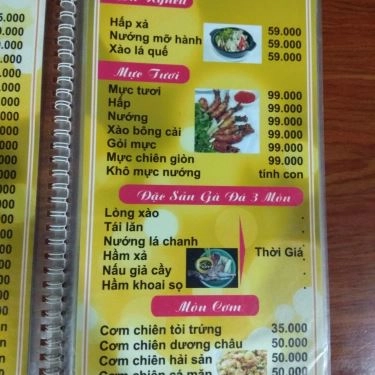 Thực đơn- Quán Ăn Dê Vàng H39 - Nhậu Bình Dân