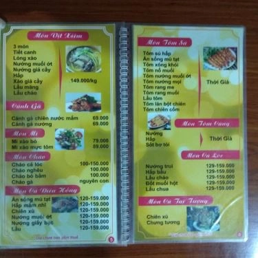 Thực đơn- Quán Ăn Dê Vàng H39 - Nhậu Bình Dân
