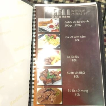 Thực đơn- Quán Ăn Deli Beefsteak Coffee & Tea - Thái Hà