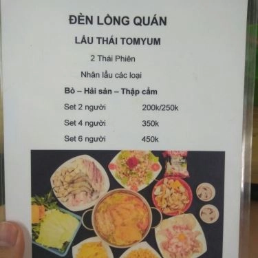 Thực đơn- Quán Ăn Đèn Lồng Quán - Lẩu Thái Tomyum