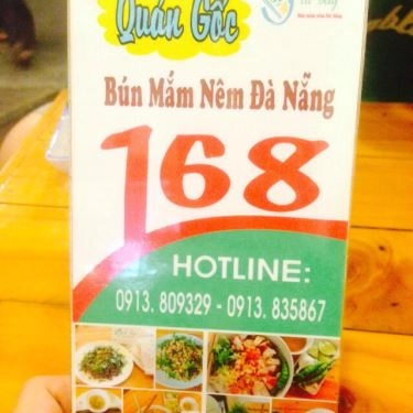 Thực đơn- Quán Ăn Bún Mắm Nêm Đà Nẵng 168