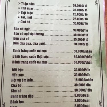 Tổng hợp- Quán Ăn Dì Bảy - Bún Mắm Nêm Đà Nẵng