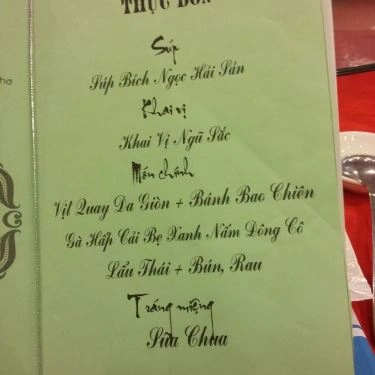 Thực đơn- Nhà Hàng Diamond Palace