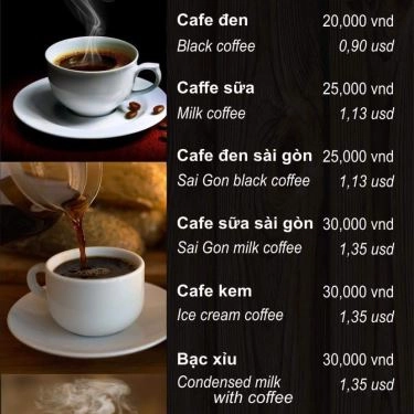 Thực đơn- Quán Ăn Diamondland - Coffee & Food