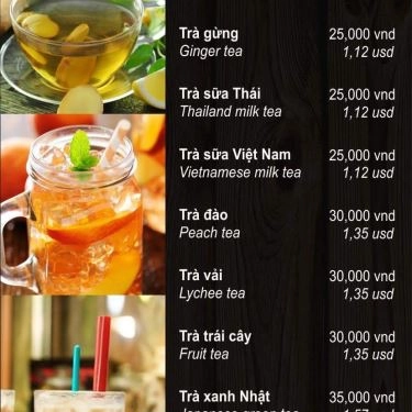 Thực đơn- Quán Ăn Diamondland - Coffee & Food