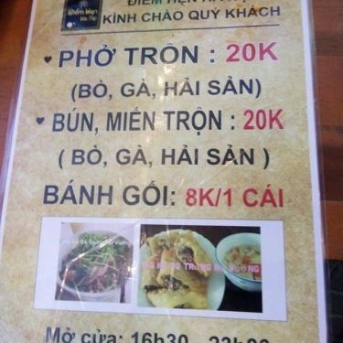 Thực đơn- Quán Ăn Điểm Hẹn Hà Nội - Đặc Sản Hà Nội