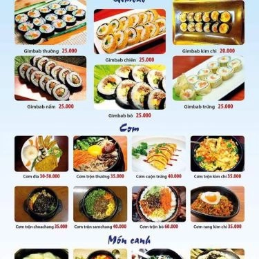 Thực đơn- Quán Ăn Nhật Việt Hảo - Đồ Ăn Hàn Quốc