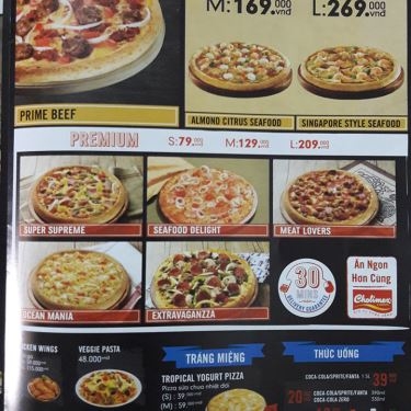 Thực đơn- Nhà Hàng Domino's Pizza - Nguyễn Ảnh Thủ