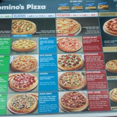 Thực đơn- Nhà Hàng Domino's Pizza - Nguyễn Ảnh Thủ