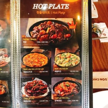 Thực đơn- Nhà Hàng Don Chicken - Chicken & Pub - Trần Văn Khéo