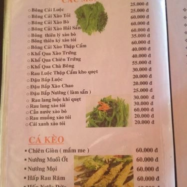 Thực đơn- Đồng Ngọc - Quán Ăn Gia Đình