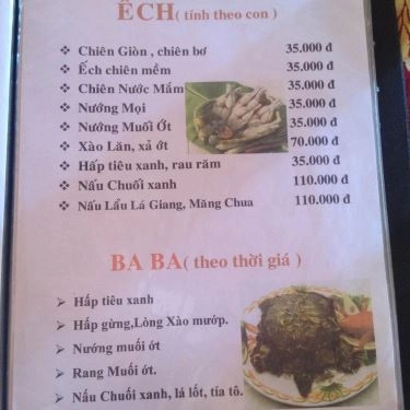 Thực đơn- Đồng Ngọc - Quán Ăn Gia Đình