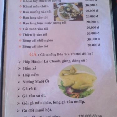 Thực đơn- Đồng Ngọc - Quán Ăn Gia Đình