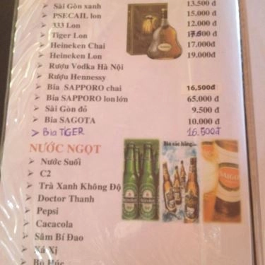 Thực đơn- Đồng Ngọc - Quán Ăn Gia Đình