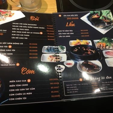 Thực đơn- Quán Ăn Quán ĐU ĐỦ - Đặc Sản Hấp & Nướng
