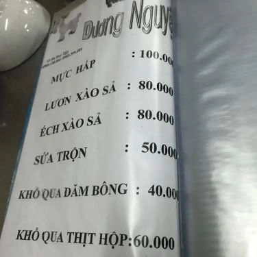Thực đơn- Quán Ăn Dương Nguyệt Quán - Các Món Dê