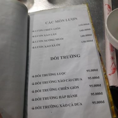Thực đơn- Quán Ăn Ếch Chỉ - Ếch Chiên Nước Mắm