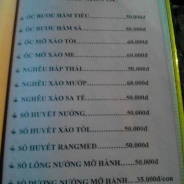 Thực đơn- Quán Ăn Ếch Chỉ - Ếch Chiên Nước Mắm