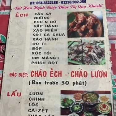 Thực đơn- Quán Ăn Ếch Ông Chạy