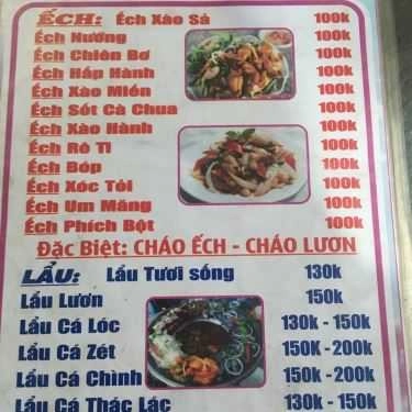 Thực đơn- Quán Ăn Ếch Ông Chạy