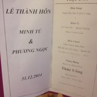 Thực đơn- Nhà Hàng Emi Forever - Hội Nghị & Tiệc Cưới