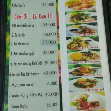 Thực đơn- Quán Ăn Family Pizza