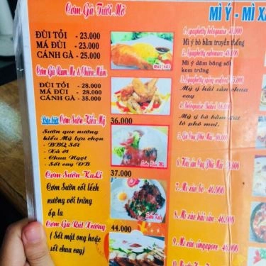 Thực đơn- Quán Ăn Family - Pizza, Cơm & Sinh Tố
