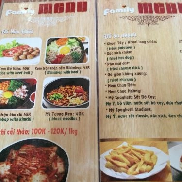 Thực đơn- Family - Quán Ăn Nhanh Hàn Quốc - KĐT Xa La