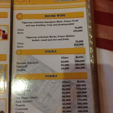Thực đơn- Nhà Hàng Family Indian Restaurant