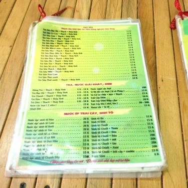 Thực đơn- Quán Ăn Fast Food Style