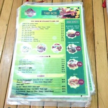Thực đơn- Quán Ăn Fast Food Style